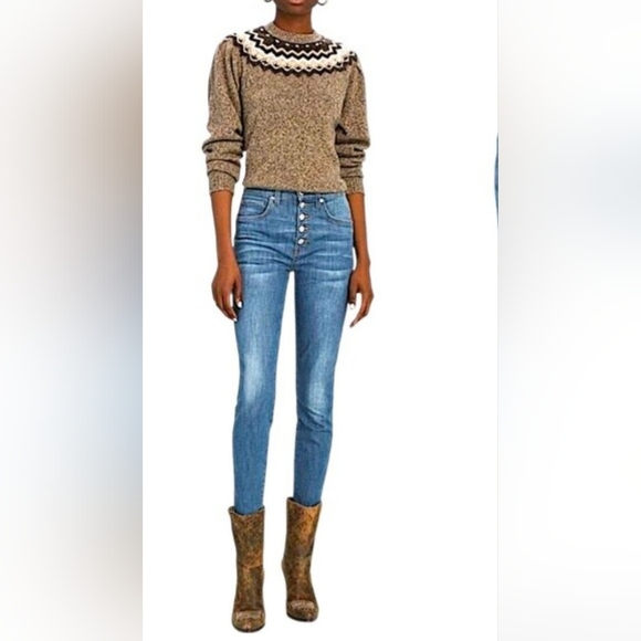 Veronica Beard Denim - Veronica Beard Blue High-Waisted Button-Fly Jeans Size 26/2